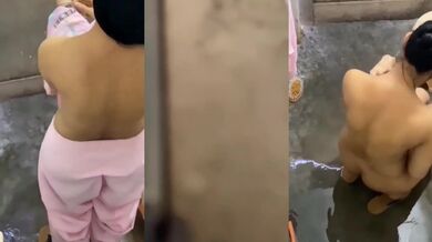 Beautiful sexy girl taking nude bath hidden viral MMS